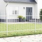 vidaXL Recinzione da Giardino con Punta a Lancia - Bianca, 8.5 x 1.2 m, Acciaio