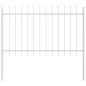 vidaXL Recinzione da Giardino con Punta a Lancia - Bianca, 8.5 x 1.2 m, Acciaio