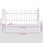 vidaXL Staccionata da Giardino con Parte Superiore ad Arco Bianca, 8,5x0,6 m in Acciaio vidaXL Staccionata da Giardino con Parte Superiore ad Arco Bianca, 8,5x0,6 m in Acciaio