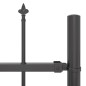 vidaXL Recinzione da Giardino con Punta a Lancia Grigia 10.2x1.2 m in Acciaio vidaXL Recinzione da Giardino con Punta a Lancia Grigia 10.2x1.2 m in Acciaio