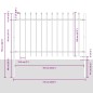 vidaXL Recinzione da Giardino con Punta a Lancia Grigia 10.2x1.2 m in Acciaio vidaXL Recinzione da Giardino con Punta a Lancia Grigia 10.2x1.2 m in Acciaio