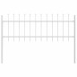 vidaXL Recinzione da Giardino con Punte Bianche - 10.2 x 0.6 m - Acciaio vidaXL Recinzione da Giardino con Punte Bianche - 10.2 x 0.6 m - Acciaio