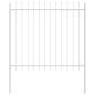 vidaXL Recinzione Bianca per Giardino con Punta a Lancia - 10.2 x 1.5 m in Acciaio vidaXL Recinzione Bianca per Giardino con Punta a Lancia - 10.2 x 1.5 m in Acciaio