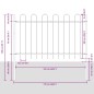 vidaXL Recinzione da giardino con copertura a cupola bianca, 10,2x1 m in acciaio
