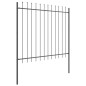 vidaXL Cancello da Giardino con Punta a Lancia Grigio, 11.9 x 1.5 m, in Acciaio