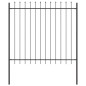 vidaXL Cancello da Giardino con Punta a Lancia Grigio, 11.9 x 1.5 m, in Acciaio