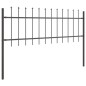 vidaXL Recinzione da Giardino con Punta a Lancia - Grigia, 13,6 x 0,6 m, Acciaio vidaXL Recinzione da Giardino con Punta a Lancia - Grigia, 13,6 x 0,6 m, Acciaio