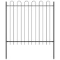 vidaXL Recinzione da Giardino con Cappello Grigio - 13.6x1.5 m in Acciaio