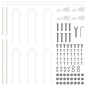 vidaXL Recinzione da Giardino con parte superiore ad arco bianca, 13,6x1,2 m in acciaio vidaXL Recinzione da Giardino con parte superiore ad arco bianca, 13,6x1,2 m in acciaio