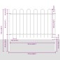 vidaXL Recinzione da Giardino con parte superiore ad arco bianca, 13,6x1,2 m in acciaio vidaXL Recinzione da Giardino con parte superiore ad arco bianca, 13,6x1,2 m in acciaio