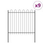 vidaXL Recinzione da giardino grigia con cima ad arco, 15,3 x 1,5 m, in acciaio vidaXL Recinzione da giardino grigia con cima ad arco, 15,3 x 1,5 m, in acciaio