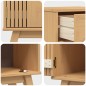 Set di mobili per bagno 2 pezzi in legno massello di pino