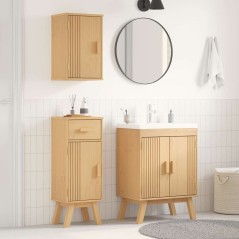 vidaXL Set di mobili da bagno in pino da 3 pezzi