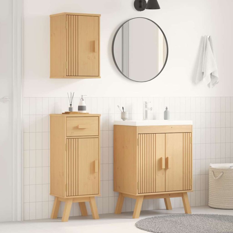 vidaXL Set di mobili da bagno in pino da 3 pezzi vidaXL Set di mobili da bagno in pino da 3 pezzi