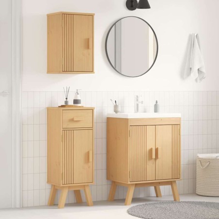 vidaXL Set di mobili da bagno in pino da 3 pezzi