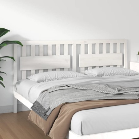 vidaXL Testiera per Letto Bianca 185,5x4x100 cm Legno Massello di Pino