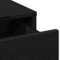 Set di 2 Pezzi di Tavolo da Trucco con LED in Legno Ingienierizzato Nero Set di 2 Pezzi di Tavolo da Trucco con LED in Legno Ingienierizzato Nero