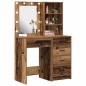 Set da Toeletta a 2 Pezzi con LED in Legno Antico