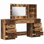 vidaXL Set di 3 pezzi di tavolo da toeletta con LED legno vecchio legno ingegnerizzato vidaXL Set di 3 pezzi di tavolo da toeletta con LED legno vecchio legno ingegnerizzato