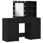 Set Trucco 3 Pezzi con LED in Legno Nero Set Trucco 3 Pezzi con LED in Legno Nero