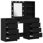 Set Trucco 3 Pezzi con LED in Legno Nero Set Trucco 3 Pezzi con LED in Legno Nero