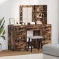Set trucco 3 pezzi vidaXL con LED in legno ingegnerizzato rovere affumicato Set trucco 3 pezzi vidaXL con LED in legno ingegnerizzato rovere affumicato