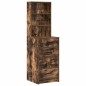 Set trucco 3 pezzi vidaXL con LED in legno ingegnerizzato rovere affumicato Set trucco 3 pezzi vidaXL con LED in legno ingegnerizzato rovere affumicato