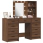 Set da trucco 3 pezzi con LED in legno nero Set da trucco 3 pezzi con LED in legno nero