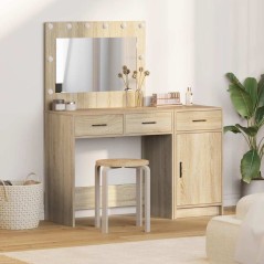 Set Toeletta 2 Pezzi con LED in Legno Ingegnerizzato Rovere Sonoma