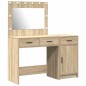 Set Toeletta 2 Pezzi con LED in Legno Ingegnerizzato Rovere Sonoma Set Toeletta 2 Pezzi con LED in Legno Ingegnerizzato Rovere Sonoma