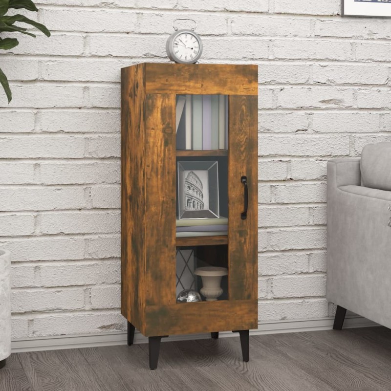 Credenza Rovere Fumo 34,5x34x90 cm in Legno Multistrato Credenza Rovere Fumo 34,5x34x90 cm in Legno Multistrato
