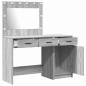 Set da 2 Pezzi per Tavolo da Trucco con LED Grigio in Legno Ingegnerizzato Set da 2 Pezzi per Tavolo da Trucco con LED Grigio in Legno Ingegnerizzato