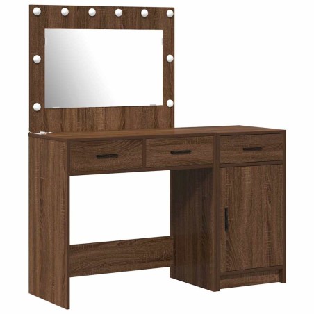 Set di Toeletta a 2 pezzi con LED in Nero Rovere