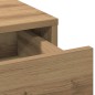 Set da Toeletta a 2 Pezzi con LED in Legno Ingegnerizzato Quercia Artigianale Set da Toeletta a 2 Pezzi con LED in Legno Ingegnerizzato Quercia Artigianale