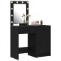 vidaXL Set di Tavoli da Trucco 2 Pezzi con LED in Legno Ingegnerizzato Nero vidaXL Set di Tavoli da Trucco 2 Pezzi con LED in Legno Ingegnerizzato Nero