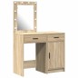 Set di 2 Pezzi per Vanity con LED in Legno Ingegnerizzato Rovere