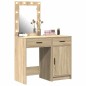 Set di 2 Pezzi per Vanity con LED in Legno Ingegnerizzato Rovere