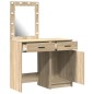 Set di 2 Pezzi per Vanity con LED in Legno Ingegnerizzato Rovere