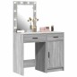 vidaXL Set da Toeletta a 2 pezzi con LED in legno ingegnerizzato grigio sonoma vidaXL Set da Toeletta a 2 pezzi con LED in legno ingegnerizzato grigio sonoma