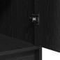 Set da Toeletta in 3 Pezzi con LED in Legno Nero Set da Toeletta in 3 Pezzi con LED in Legno Nero