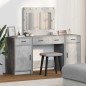 Set di 3 pezzi per toeletta con LED Grigio cemento in Legno ingegnerizzato Set di 3 pezzi per toeletta con LED Grigio cemento in Legno ingegnerizzato