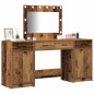 vidaXL Set di Toeletta a 3 Pezzi con LED - Legno Vintage e Legno Ingegnerizzato vidaXL Set di Toeletta a 3 Pezzi con LED - Legno Vintage e Legno Ingegnerizzato
