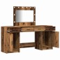 vidaXL Set di Toeletta a 3 Pezzi con LED - Legno Vintage e Legno Ingegnerizzato vidaXL Set di Toeletta a 3 Pezzi con LED - Legno Vintage e Legno Ingegnerizzato