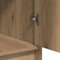 vidaXL Set di Tavolo da Trucco 3 Pezzi con LED Rovere Artigianale Legno Ingegnerizzato