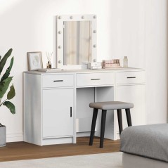 vidaXL Set di toletta 3 pezzi con LED in legno ingegnerizzato bianco