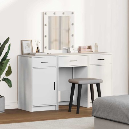 vidaXL Set di toletta 3 pezzi con LED in legno ingegnerizzato bianco