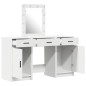vidaXL Set di toletta 3 pezzi con LED in legno ingegnerizzato bianco vidaXL Set di toletta 3 pezzi con LED in legno ingegnerizzato bianco