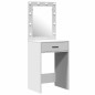 vidaXL Set di toletta 3 pezzi con LED in legno ingegnerizzato bianco vidaXL Set di toletta 3 pezzi con LED in legno ingegnerizzato bianco