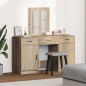 vidaXL Set da Toeletta 3 Pezzi con LED in Rovere Sonoma in Legno Ingegnerizzato vidaXL Set da Toeletta 3 Pezzi con LED in Rovere Sonoma in Legno Ingegnerizzato