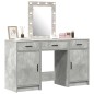 Set di Mobile da Trucco a 3 Pezzi con LED in Legno Ingegnerizzato Grigio